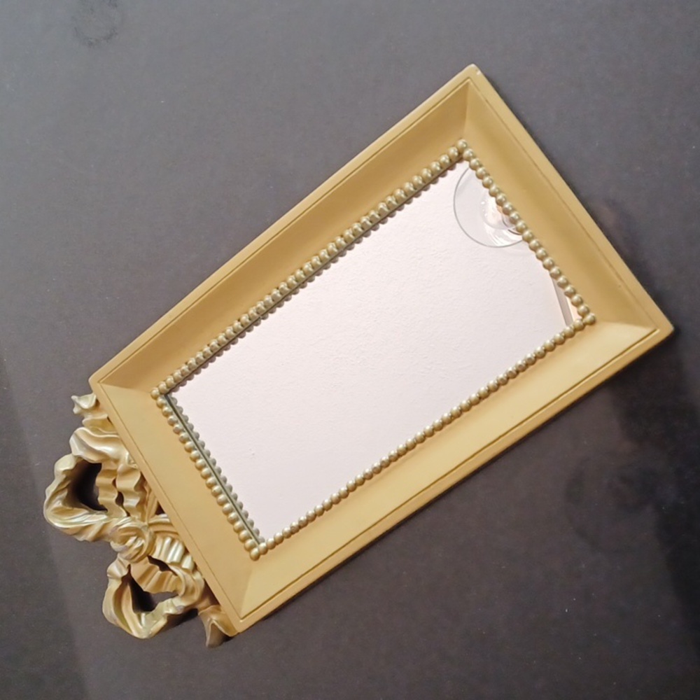 Vintage Mirror Accent Mirror Two's Company Gold Tone Mirror Wall Decor